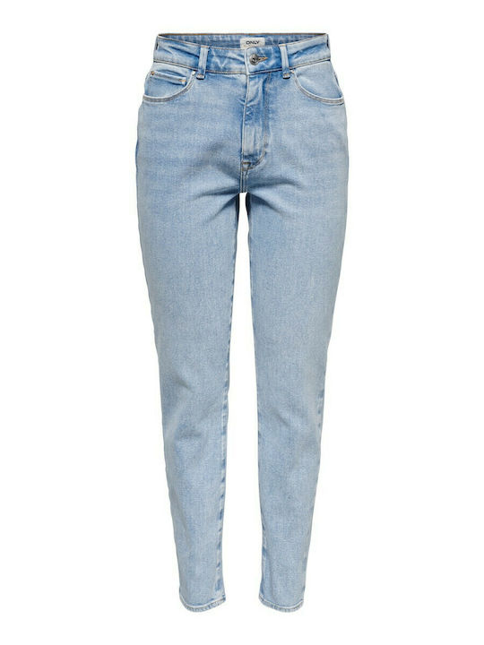 Emily High Waist Women's Jean Trousers in Regular Fit Light Blue Denim