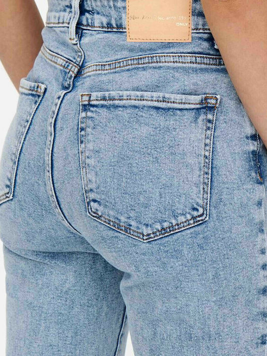 Emily High Waist Women's Jean Trousers in Regular Fit Light Blue Denim