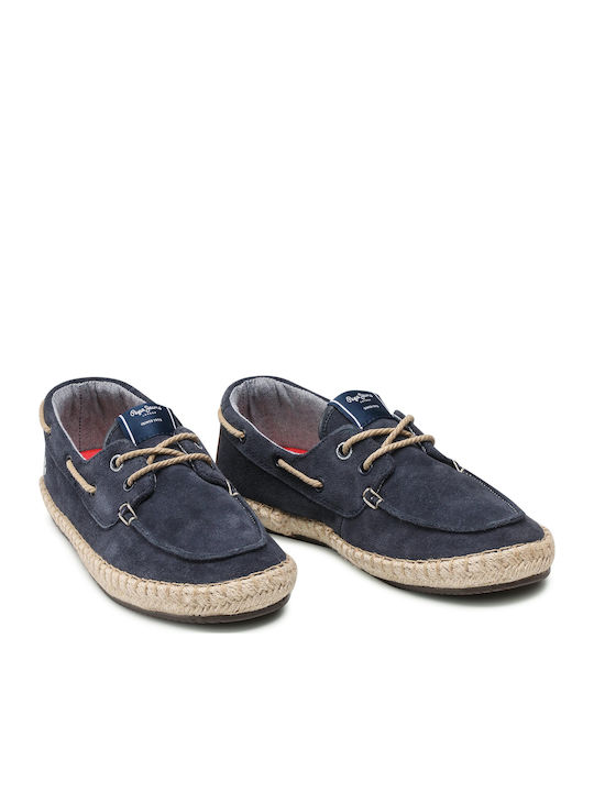 Tourist Deck Leather Men's Espadrilles Ocean