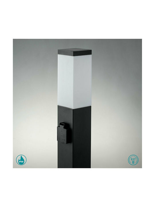 Fan Europe Station Φωτιστικό Κολωνάκι Εξωτερικού Χώρου 60W IP44 για Ντουί E27 Μαύρο