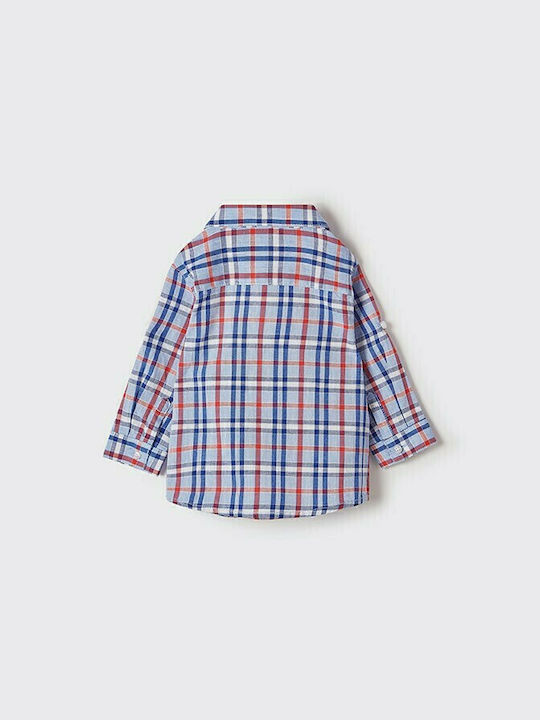 Mayoral Kids Checked Shirt Blue