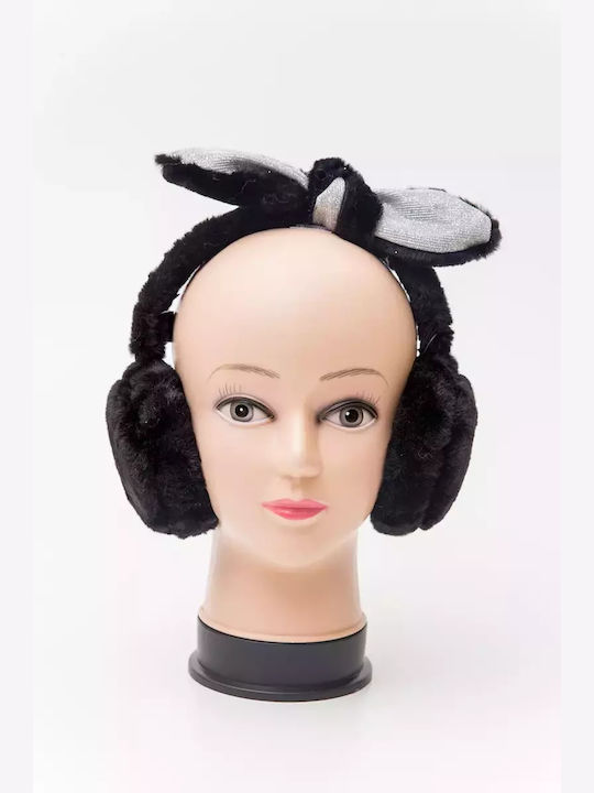 Fragola Γυναικείο Fleece Earmuff σε Μαύρο χρώμα