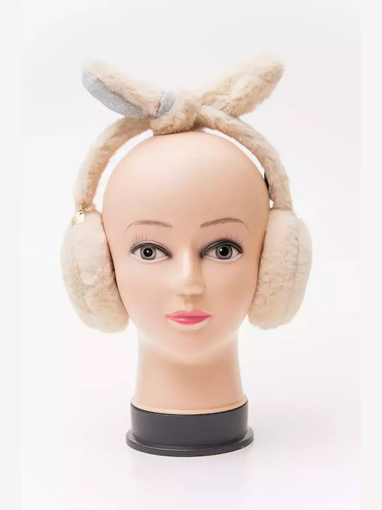 Fragola Γυναικείο Fleece Earmuff σε Μπεζ χρώμα