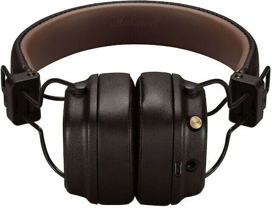 Marshall Major IV Wireless / Wired On Ear Headphones with 80 hours of Operation and Quick Charge Brown