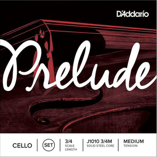 Daddario Set of Steel Strings for Cello 3/4 Prelude Cello 3/4 Medium