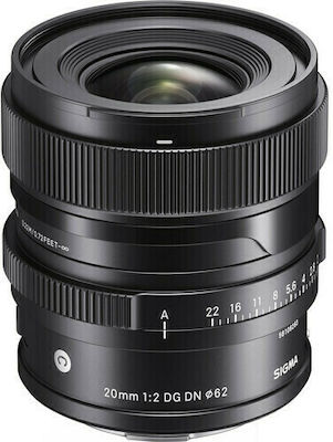 Sigma Full Frame Camera Lens 20mm F/2 DG DN Contemporary Steady for Leica L Mount Black