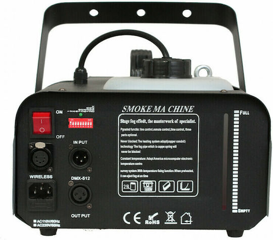 Ibiza Sound LSM1200PRO Mașină de ceață 1200W cu Wireless / Cablat controler și posibilitate de conectare la consola de iluminat