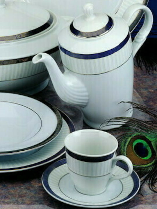Emfasi Meander Tea Set with Cup Porcelain Gold 1000ml 27pcs