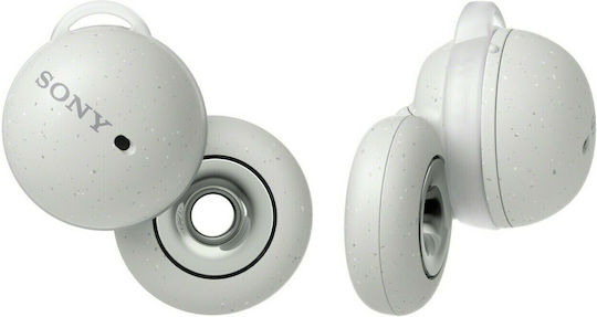 Sony LinkBuds Bluetooth Handsfree Ακουστικά με Αντοχή στον Ιδρώτα και Θήκη Φόρτισης Λευκά