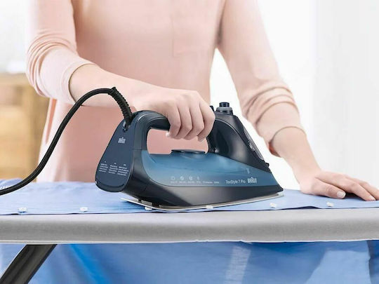 Braun Texstyle 7 Pro SI 7160 SI7160BL Steam Iron 3000W with Continuous Steam Supply 50g/min