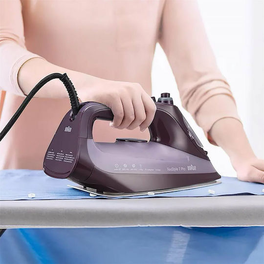 Braun Texstyle 7 Pro SI 7181 Steam Iron 3100W with Continuous Steam Supply 50g/min