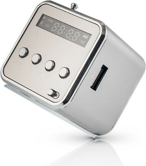 Setty MF-100 Ηχείο Bluetooth με Ραδιόφωνο Ασημί