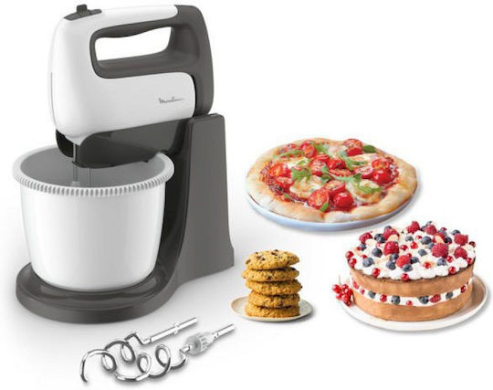 Moulinex Μίξερ με Πλαστικό Κάδο 2.5lt Λευκό 500W
