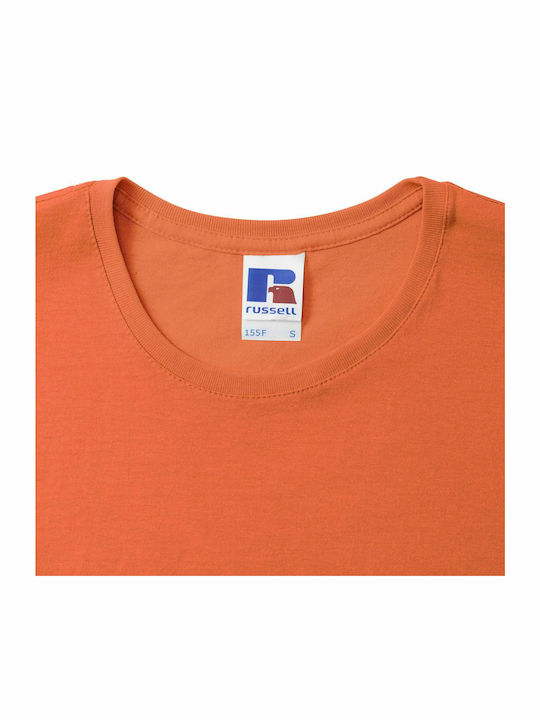 Russell Europe Γυναικείο Διαφημιστικό T-shirt Κοντομάνικο σε Πορτοκαλί Χρώμα