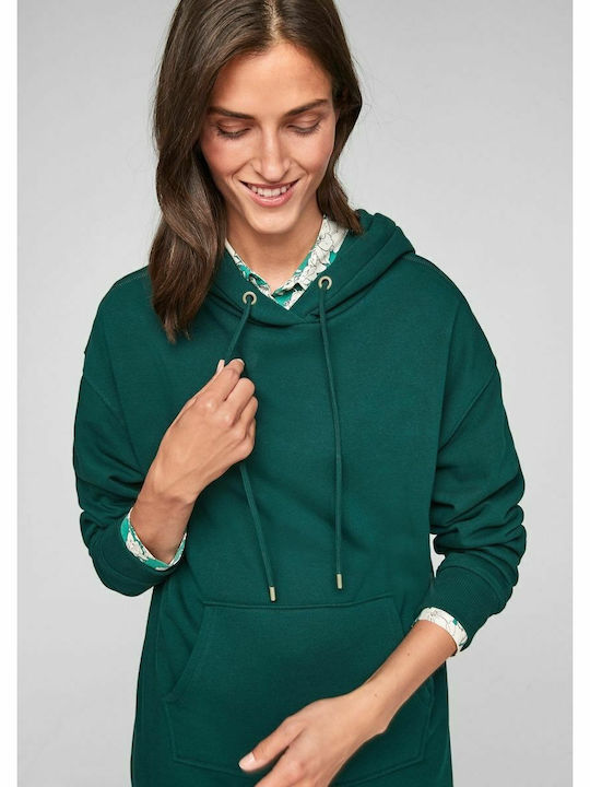Mini Athletic Dress Long Sleeve with Hood Green