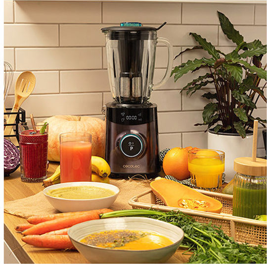 Cecotec Power Black Titanium 1800 Advance Μπλέντερ με Γυάλινη Κανάτα 1.8 lt 1800W Μαύρο