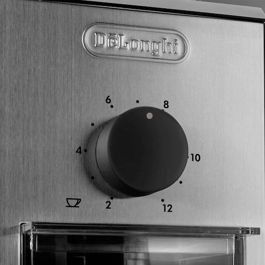 De'Longhi Electric Coffee Grinder 110W for 120gr Beans and 16 Grind Levels Silver