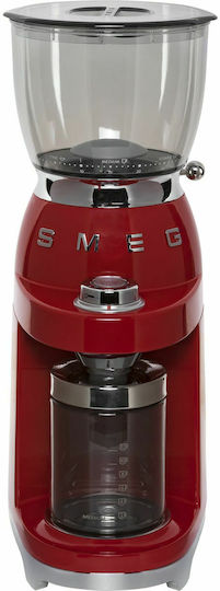 Smeg Elektrischer Kaffeemühle 150W mit einer Kapazität von 350gr und 30 Mahlstufen Rot