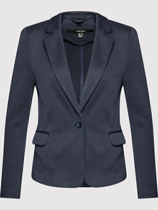 Vero Moda Julia Damen Mittellang Blazer Marineblau