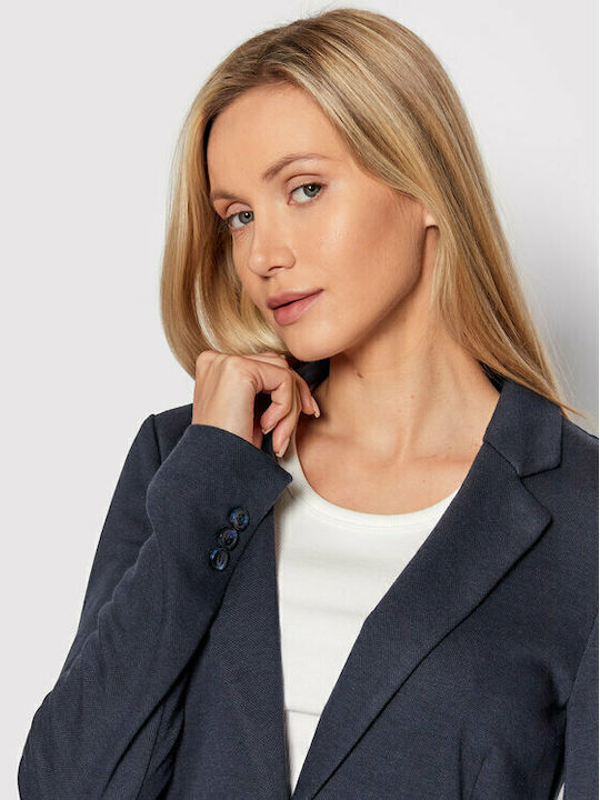 Vero Moda Julia Damen Mittellang Blazer Marineblau