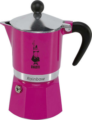 Bialetti Rainbow 5012 Espresso-Kanne 3 Cups Fuchsie