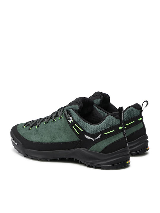 Salewa Wildfire Leather Men's Green Hiking Shoes