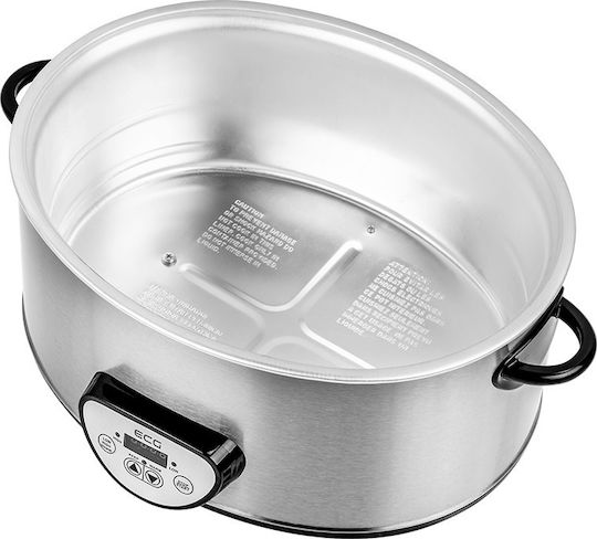 ECG PH 6520 Slow Cooker 320W with Capacity 6.5lt Silver