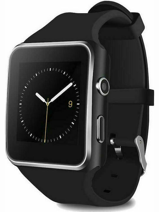 X6 45mm Smartwatch με SIM (Μαύρο)