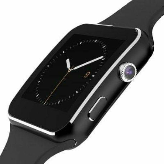 X6 45mm Smartwatch με SIM (Μαύρο)