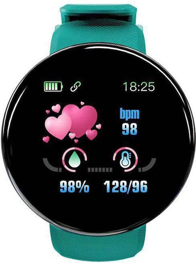 D18 Smartwatch with Heart Rate Monitor (Green)