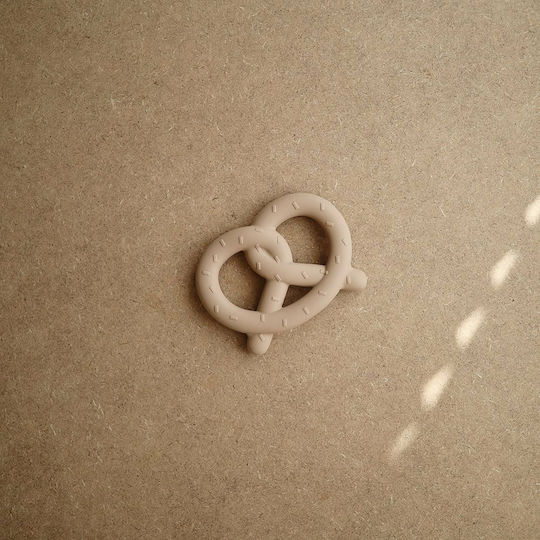 Mushie Pretzel Silicone Teething Ring for 3 m+