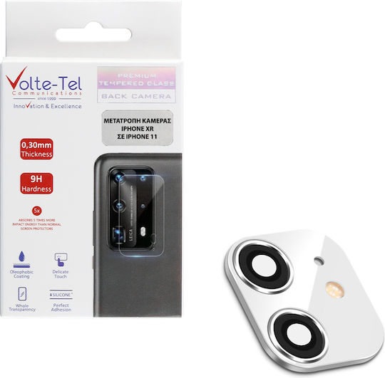 Volte-Tel Glass Cover Convert To iPhone 11 Προστασία Κάμερας Tempered Glass Λευκό για το iPhone XR