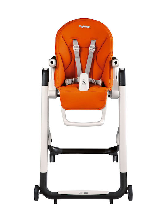 Peg Perego Siesta Follow Me Сгъваемо Бебешко Столче за Хранене с Метална Рамка & Седалка от Еко Кожа Jaquars