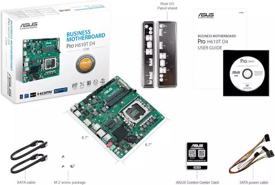 Asus Pro H610t D4 Csm Motherboard Mini ITX με Intel 1700 Socket 90MB1AM0-M0EAYC