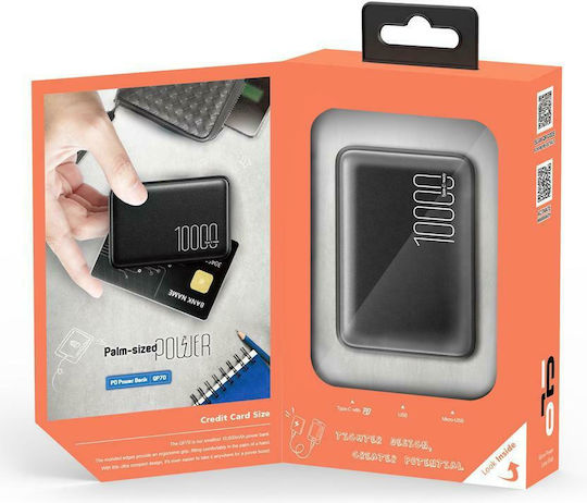 Silicon Power QP70 Power Bank 10000mAh 18W με Θύρα USB-A και Θύρα USB-C Power Delivery Μαύρο