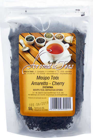 HealthTrade Μαύρο Τσάι 50gr με Άρωμα Amaretto-Cherry