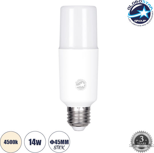 GloboStar Λάμπα LED 14W 137mm για Ντουί E27 Φυσικό Λευκό 1498lm