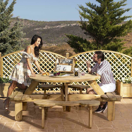 Wooden Masa pentru spații exterioare 246x246x82buc