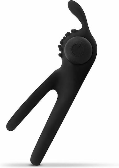 Easytoys Share Ring Double Vibrating with Rabbit Ears Black