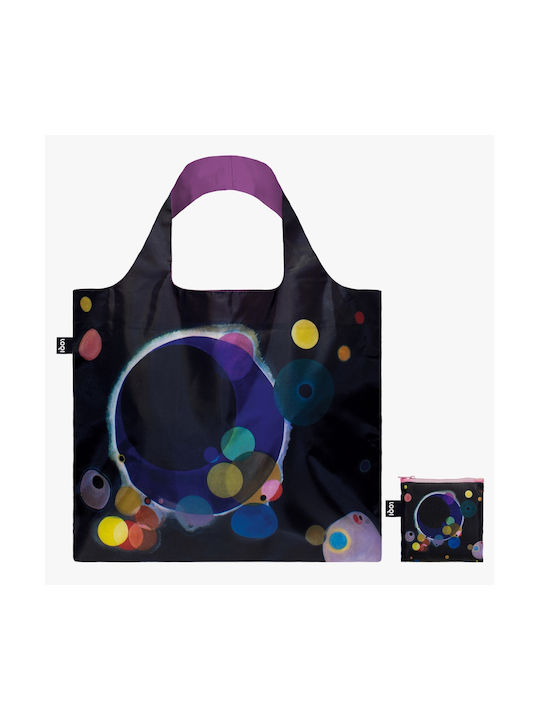Loqi Recycled Wassily Kandinsky - Several Circles Υφασμάτινη Τσάντα για Ψώνια σε Μαύρο χρώμα