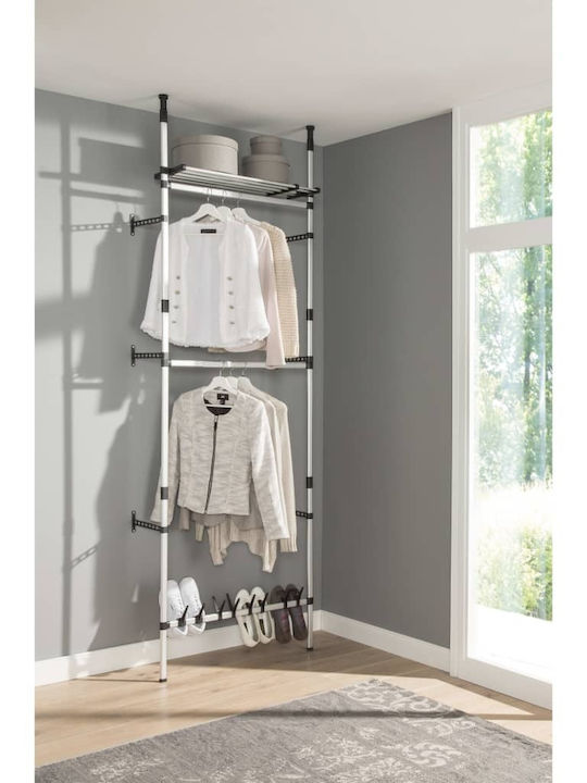 vidaXL Floor Garment Rack made of Metal Silver