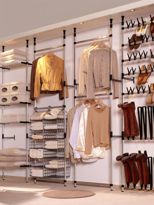 vidaXL Floor Garment Rack made of Metal Silver