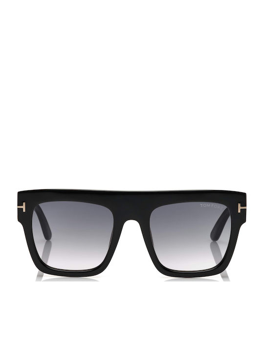 Tom Ford Renee Unisex Γυαλιά Ηλίου με Μαύρο Κοκκάλινο Σκελετό και Γκρι Ντεγκραντέ Φακό FT0847 01B
