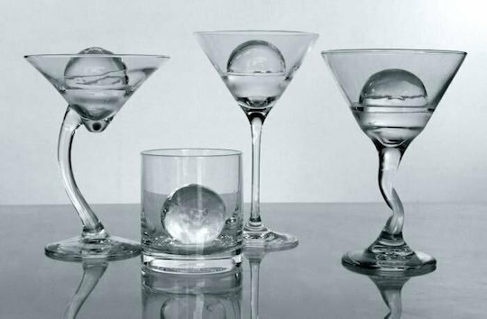 Gadget Master Ice Cube Mold Round Plastic 1 Slot Transparent BG-10-1107 4 Pieces