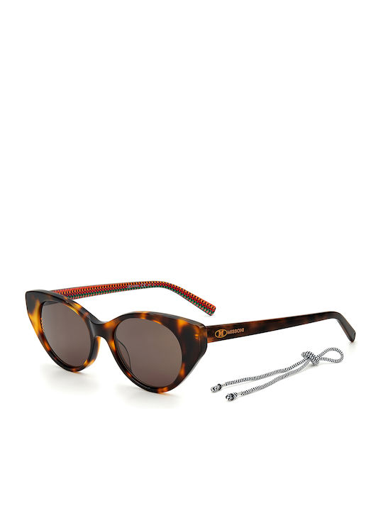 Missoni Women's Sunglasses with Brown Tartaruga Plastic Frame and Brown Lens MMI 0004/S 086/70