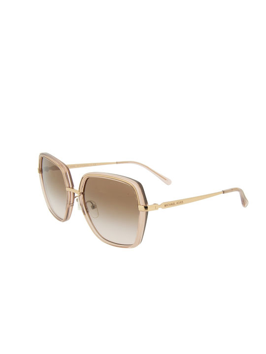 Michael Kors Naples Women's Sunglasses with Gold Frame and Brown Gradient Lens MK1075 110813