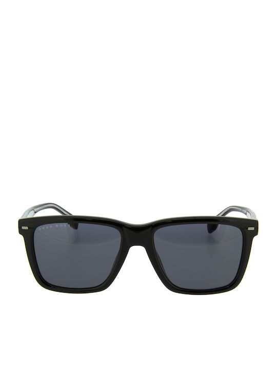 Boss Men's Sunglasses with Black Plastic Frame and Black Lens BOSS 1317/S 284/IR