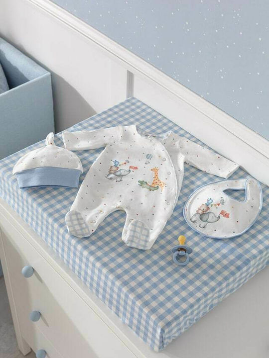 Mayoral Ecofriends Baby Bodysuit Set Long-Sleeved with Accessories White 3pcs