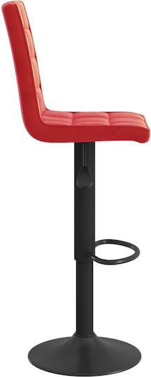 Hocker Bar mit Rückenlehne & Höhenverstellbar Bordeaux 2Stück 40x52x102.5-124.5cm