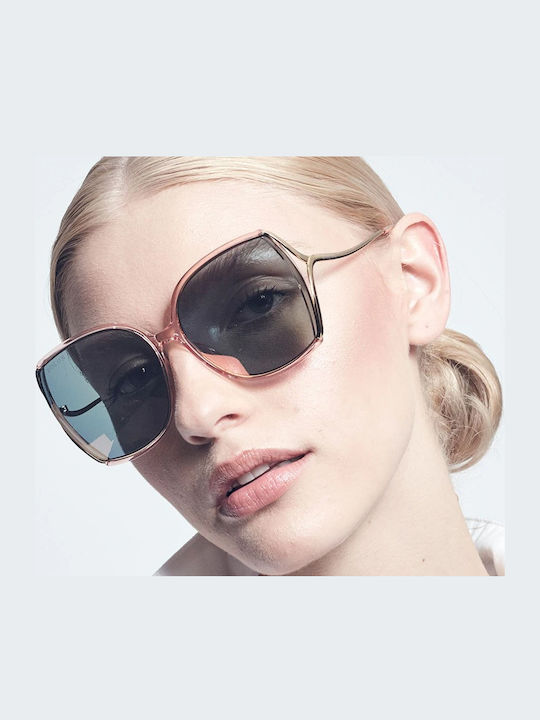 Bolon Damen Sonnenbrille mit Gray Metall Gestell und Gray Verlaufsfarbe Linse BL6076C70